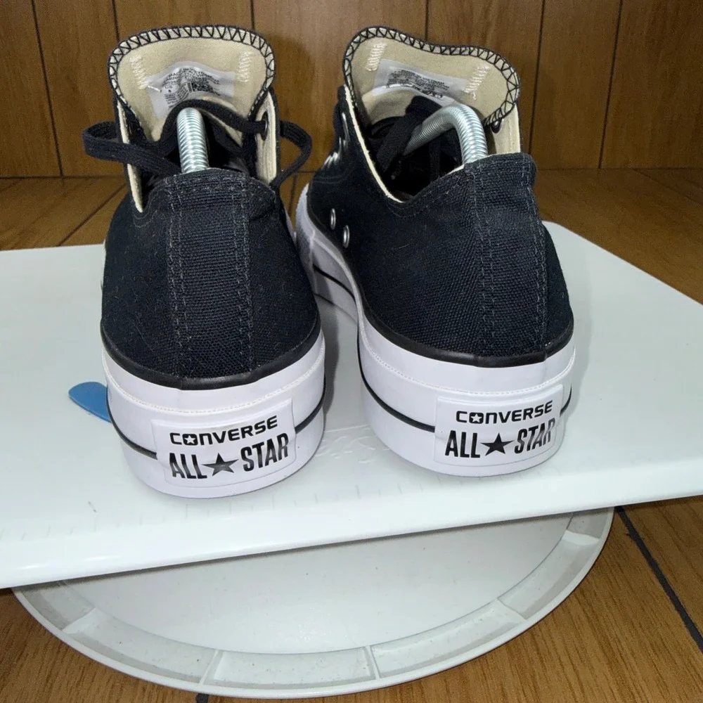 Converse Chuck Taylor All Star Lift Platform Black Canvas LowTop 560250C Women 8 - Picture 14 of 16